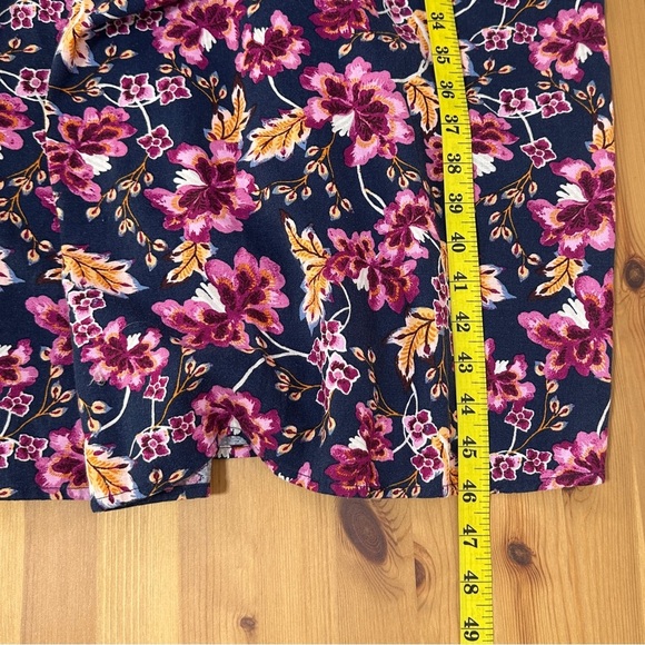 Old Navy | Floral Maxi Dress | Black and Pink Linen Blend Dress - Picture 10 of 12